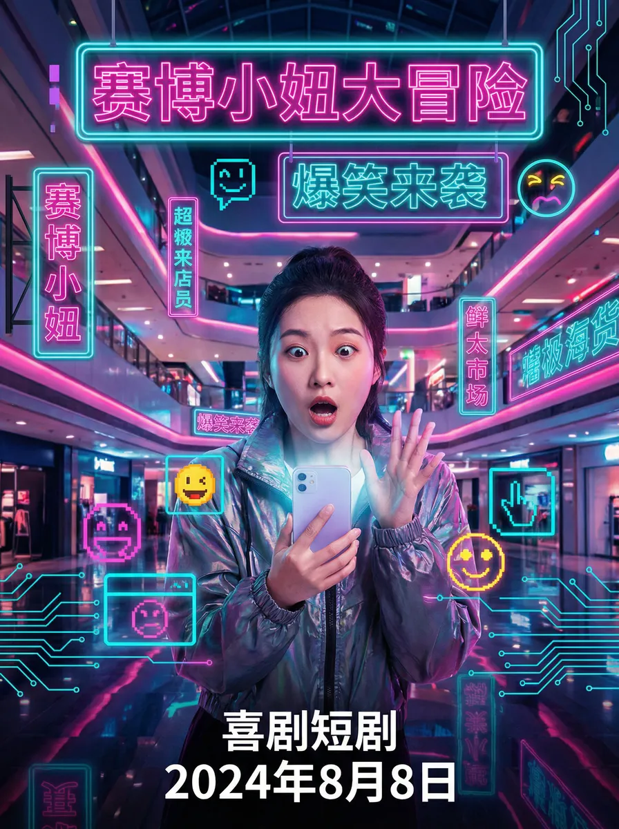 品色堂 永远的免费论坛 搞笑喜剧短剧 - 赛博小妞大冒险海报